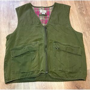 Minerals Olive Green Flannel Lined Vest